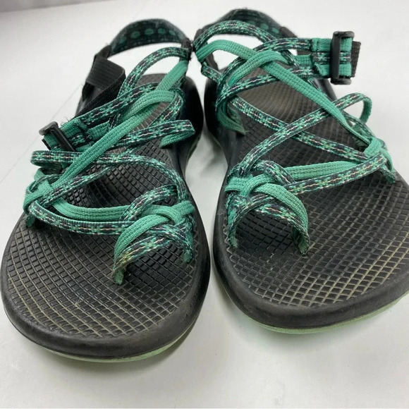 Chacos Womens 7 ZX/3 Classic Sport Sandals Chuckwalla Aqua Teal SEE ALL PICS. - Picture 4 of 6
